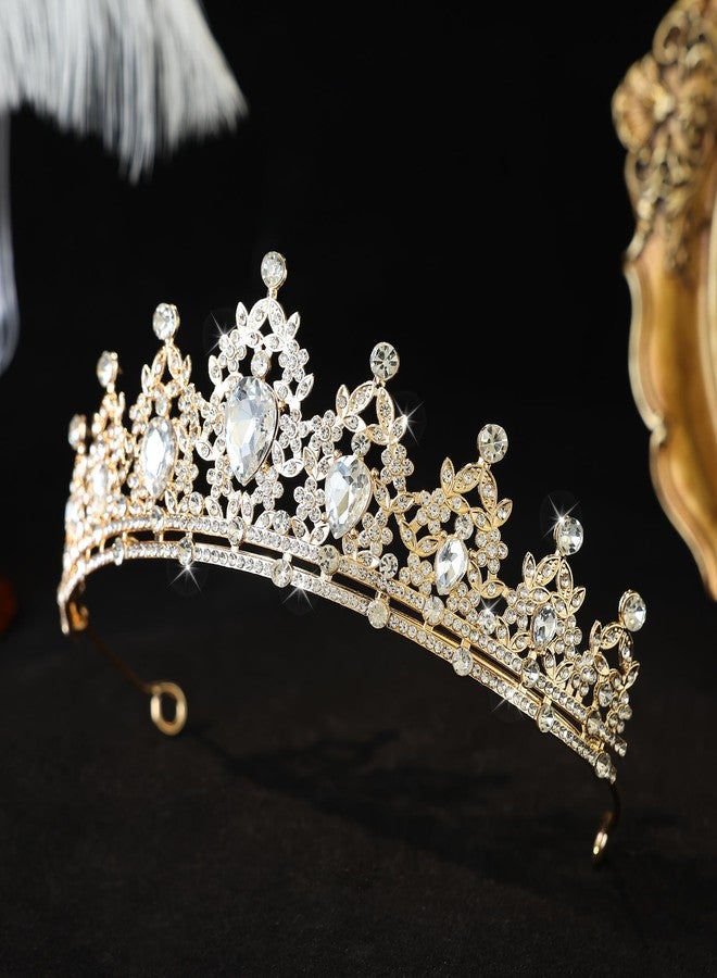 FORSEVEN Crystal Wedding Crown Rhinestone Headband Princess Party Tiaras Bridal Wedding Accessories Christmas Decorations Headband (G-White) - Image 5